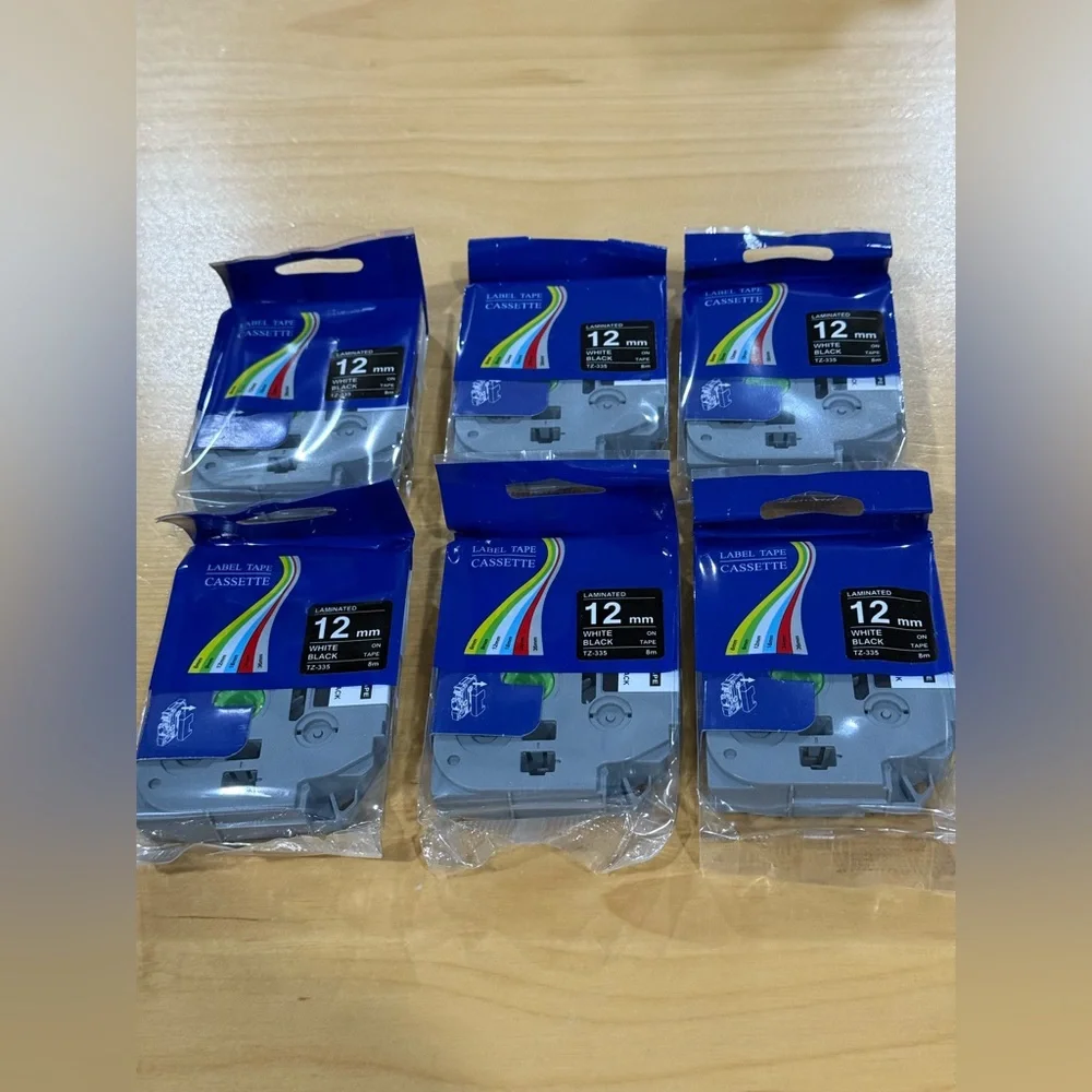 6 pack TZe - 335 label tape brand new sealed exp. 2026